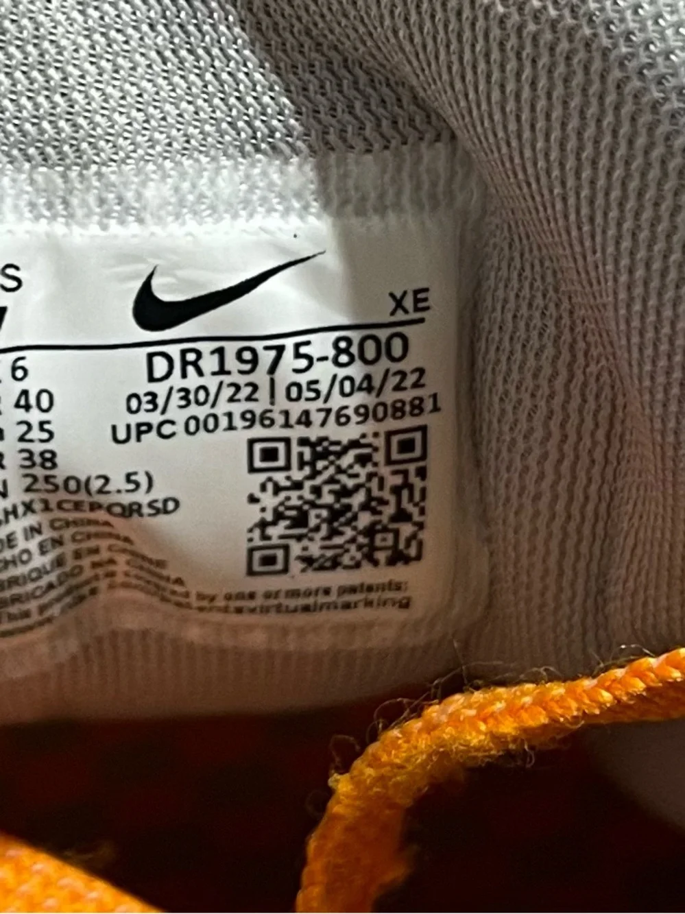 Nike Air Zoom Pegasus 39 Tennessee Volunteers Orange DR1975-800 Size 7